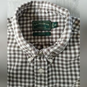 C.C. Filson Co. Men’s Shirt XXL Plaid Cotton Long Sleeve Button Up.